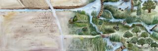 Suzanne-Husky-exposition-Rurart-aquarelle-exposition-galerie-Alain-Gutharc-écologie-crise-climatique